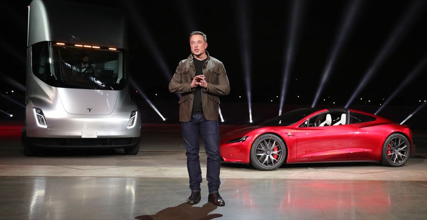 Elon Musk at a Tesla Event