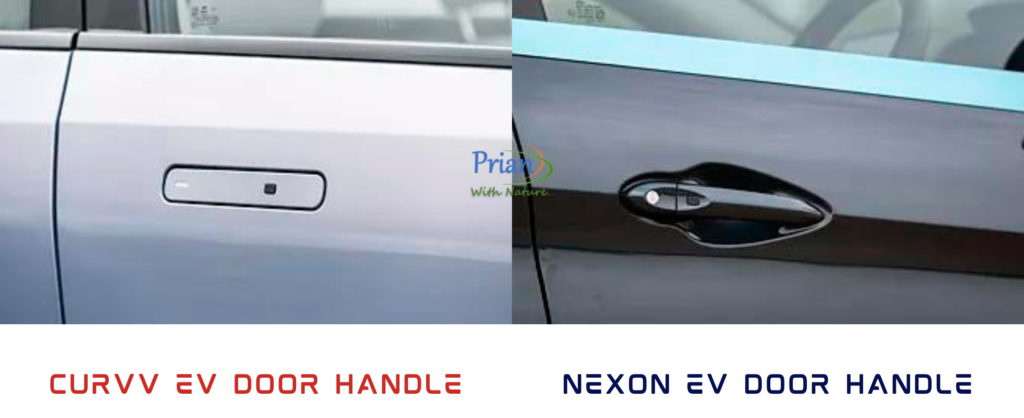 curvv ev dor handle vs nexon ev door handle