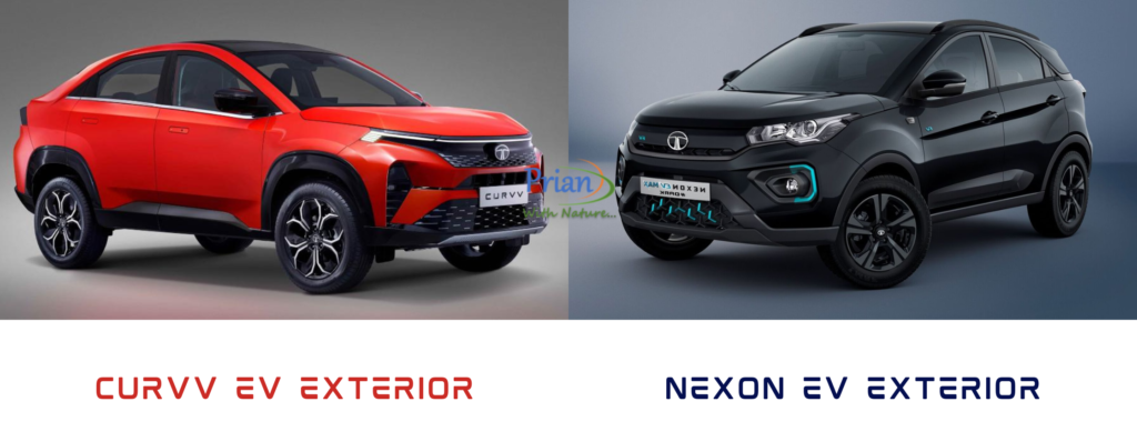 curvv ev exterior vs nexon ev exterior